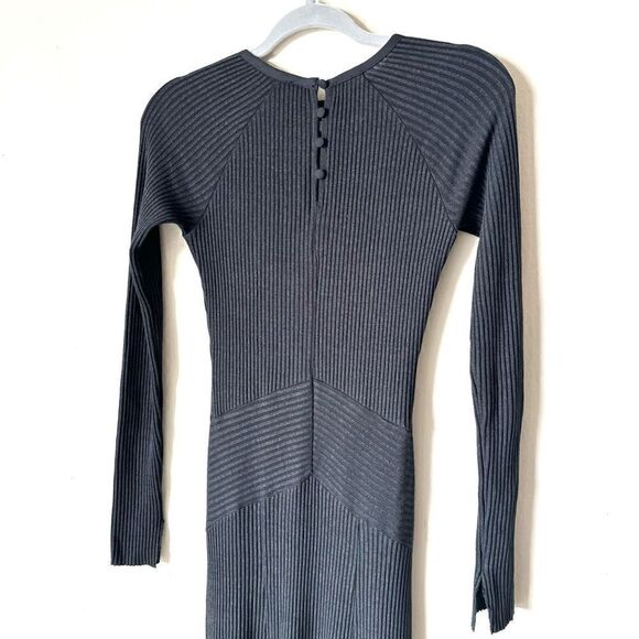 Rag & Bone Echo Maxi Sweater Black Dress Knit  Ribbed Size XXS - Picture 9 of 14